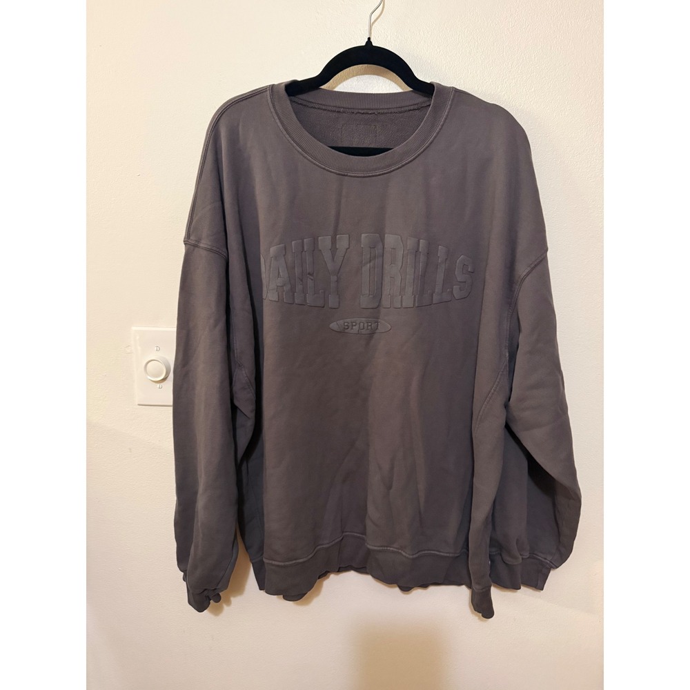 Daily Drills Oversized Sport Crew Vintage Black Size M/L